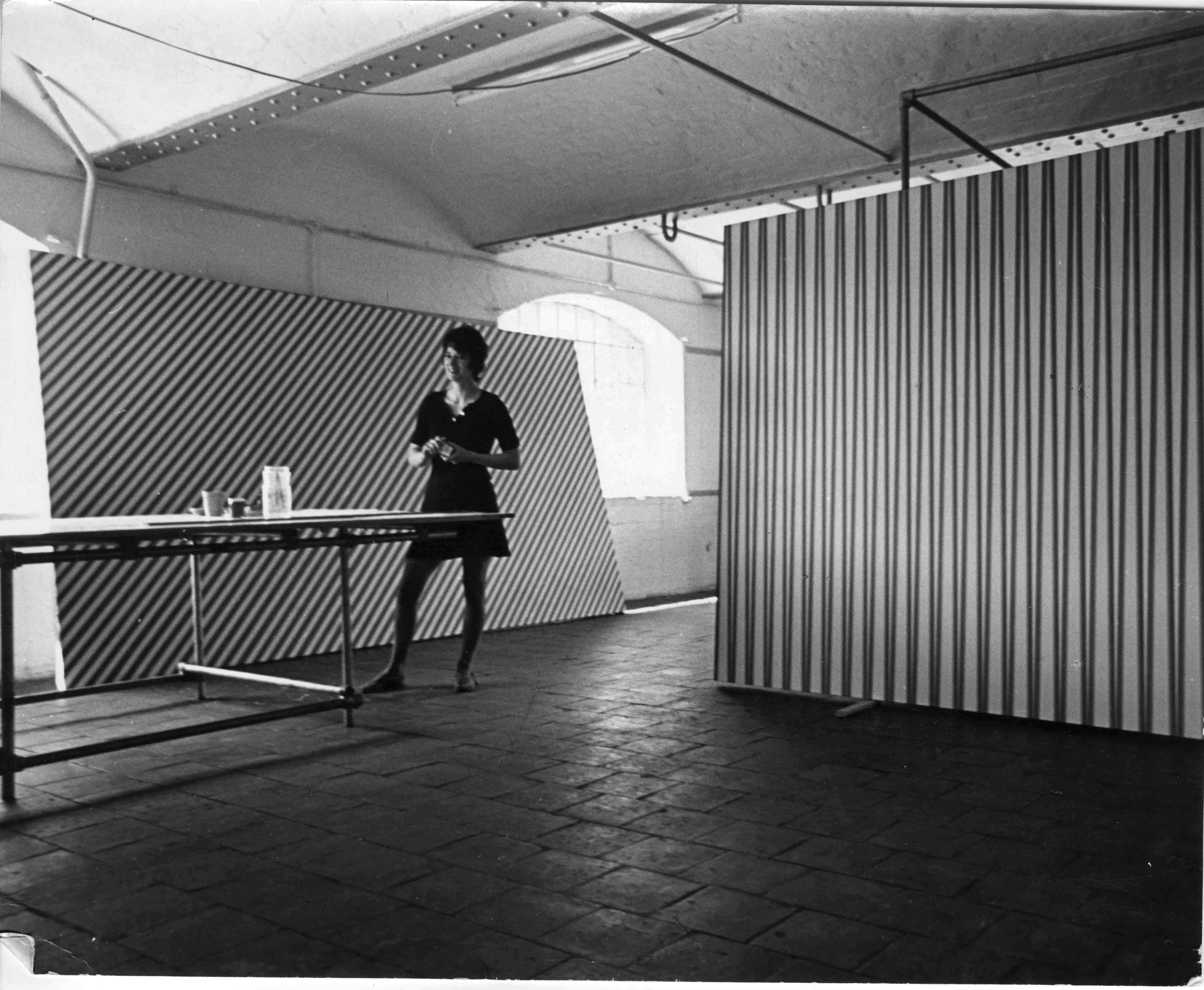 Bridget Riley in her studio, 1968